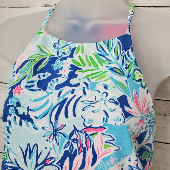 NWT Lilly Pulitzer Pearl Romper Lion Around - Picture 6 of 9